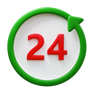 24/7 Clock Icon